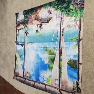 Carribean ocean scene beach scene wall hanging tapestry brand new